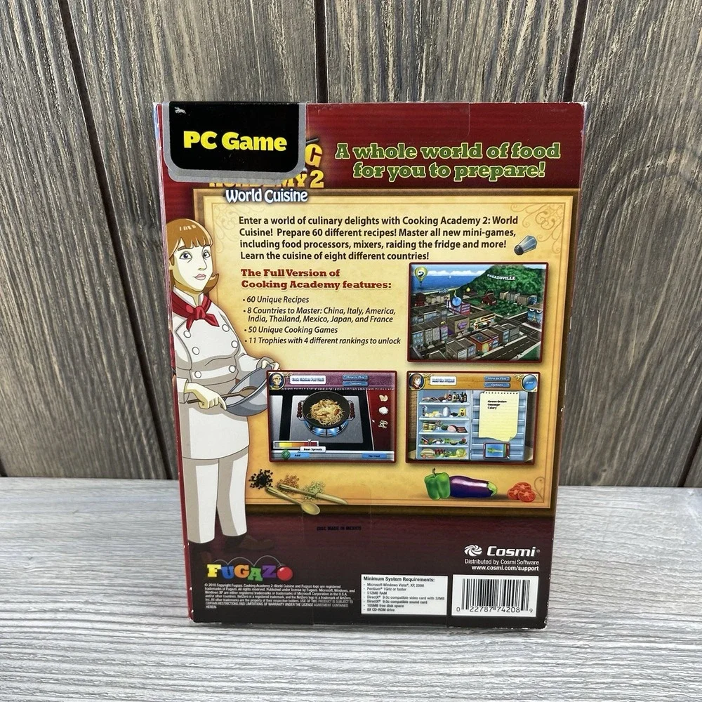 Cooking Academy 2 by Cosmi  for Windows PC 2000/XP/Vista New Sealed